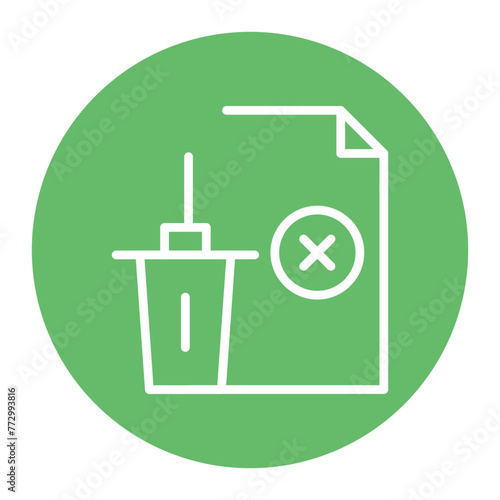 File Delete icon vector image. Can be used for Documents And Files.