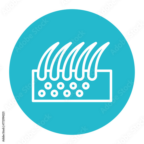 Hair icon vector image. Can be used for Cosmetology.