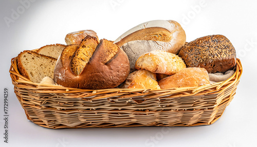 variety of different types of breads in a basket