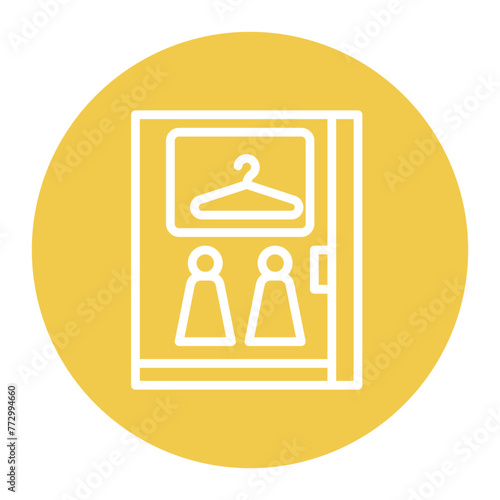 Changing Room icon vector image. Can be used for Water Park.