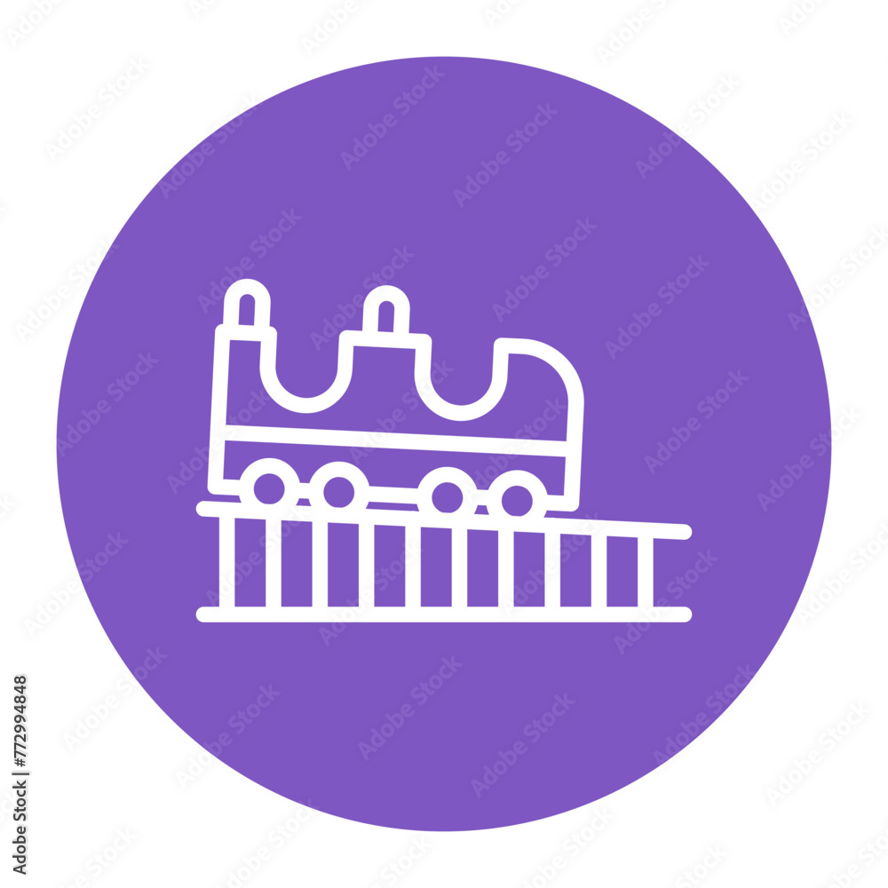 Roller Coaster Car icon vector image. Can be used for Water Park. Roller Coaster Car icon vector image. Can be used for Water Park.
