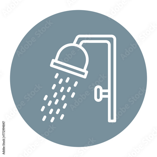 Shower icon vector image. Can be used for Water Park.
