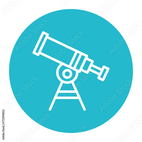 Small Telescope icon vector image. Can be used for Water Park.