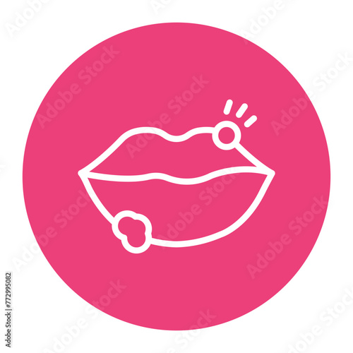 Herpes icon vector image. Can be used for Dermatology.