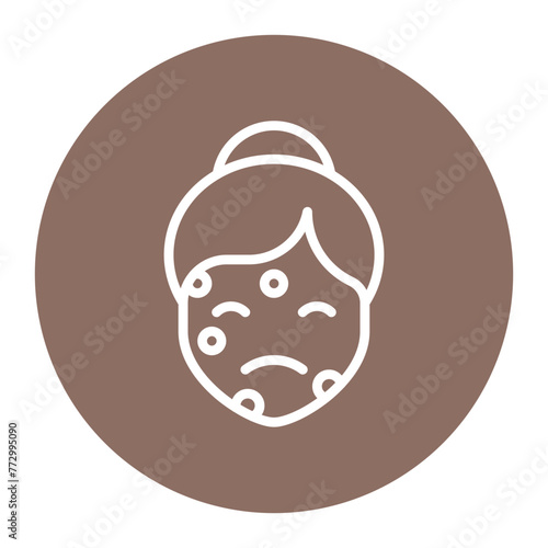 Irritation icon vector image. Can be used for Dermatology.