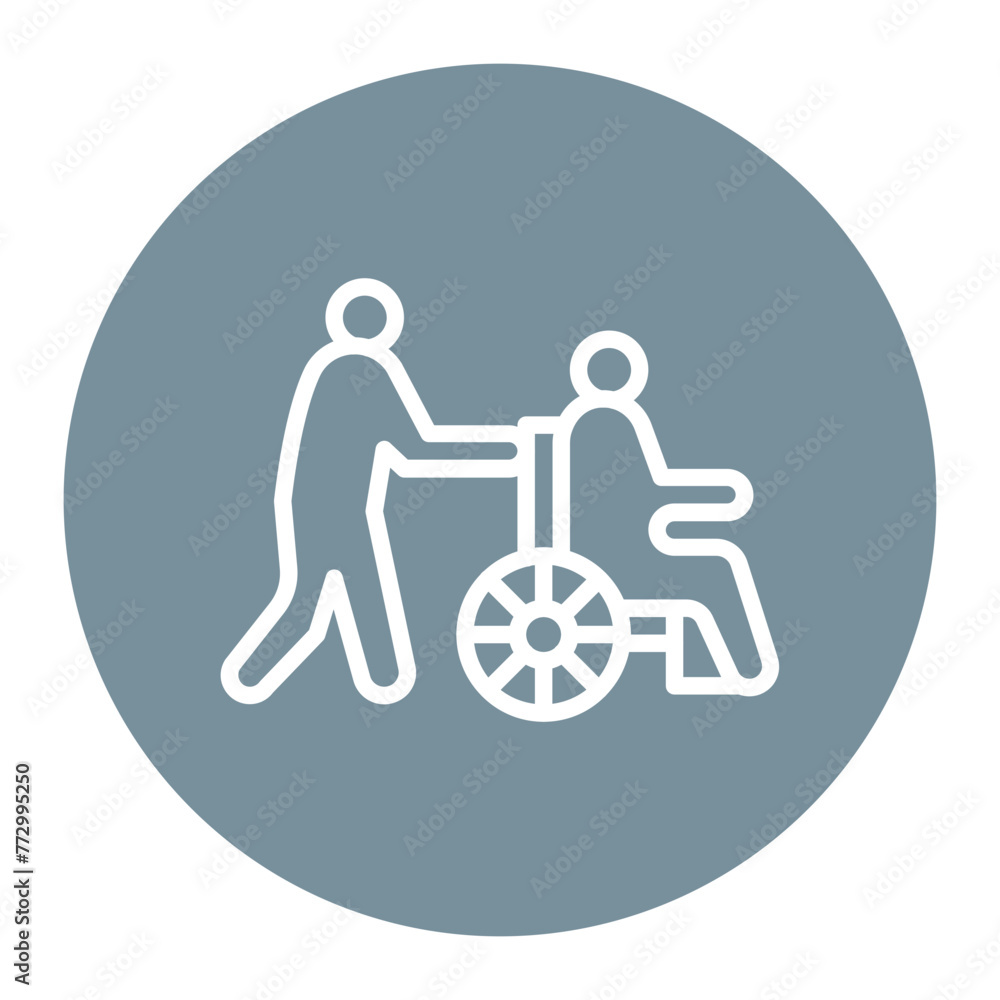Caregiver Webinar icon vector image. Can be used for Home Services. Caregiver Webinar icon vector image. Can be used for Home Services.