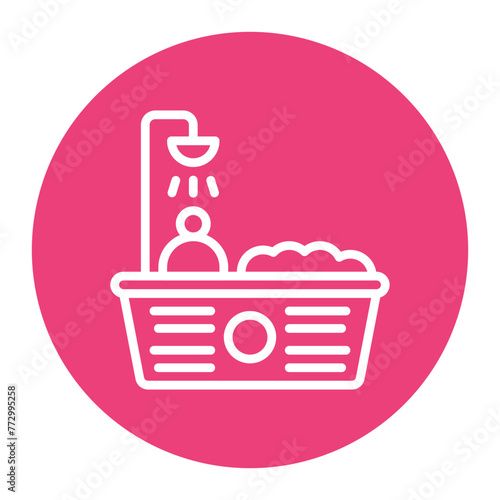 Bathing Assistance icon vector image. Can be used for Home Services.