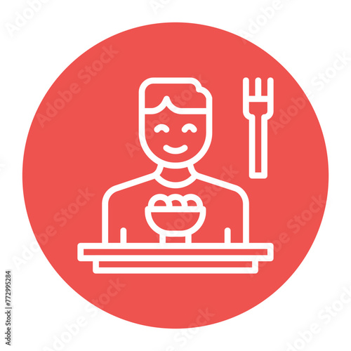 Eating Assistance icon vector image. Can be used for Home Services.