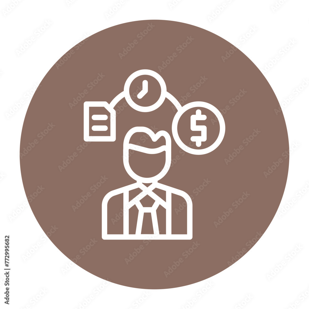 Employee Duties icon vector image. Can be used for Staff Management. Employee Duties icon vector image. Can be used for Staff Management.