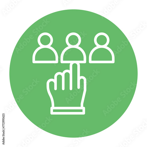 Selection icon vector image. Can be used for Human Resource.