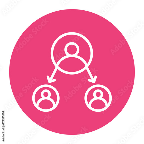 Delegation icon vector image. Can be used for Staff Management.