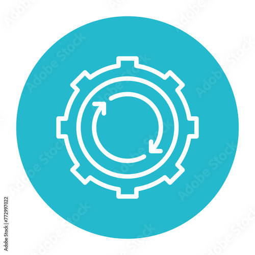 Synchronized Progress icon vector image. Can be used for Teamwork.