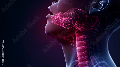 x ray of human neck, sore t...
