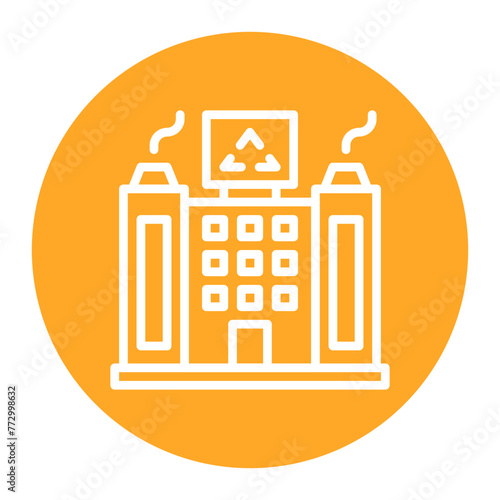 Recycling Center icon vector image. Can be used for Public Utilities.