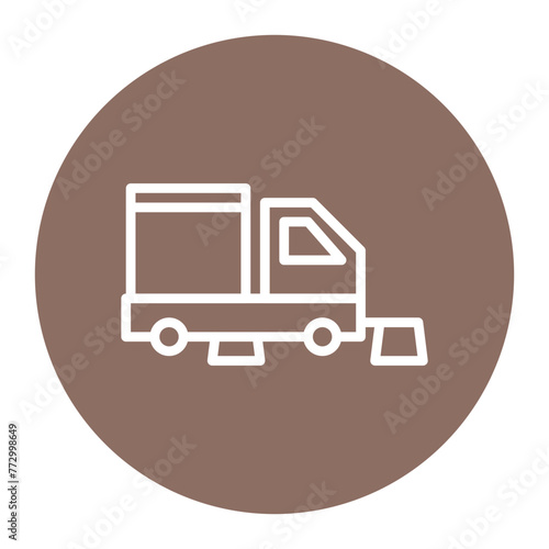 Street Sweeping icon vector image. Can be used for Public Utilities.