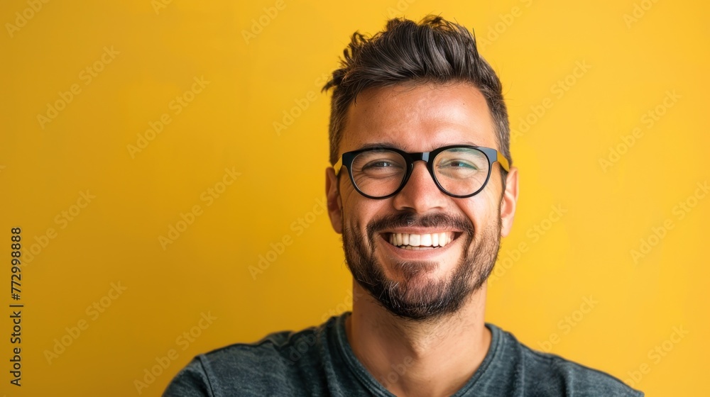 Radiant Smile and Positivity - A Man's Portrait in Natural Light - Generative AI Radiant Smile and Positivity - A Man's Portrait in Natural Light - Generative AI