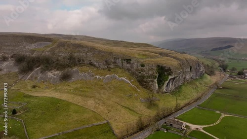 Today, this beetling crag is a challenge for all the rock climbers drawn to it from far and wide. It also forms an impressive backdrop to the annual Kilnsey Show.  photo