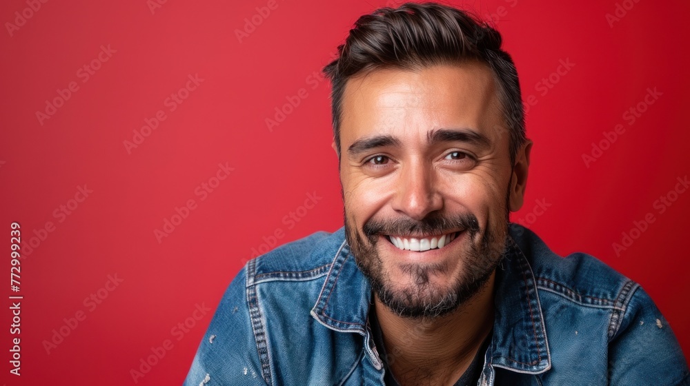 Radiant Smile and Positivity - A Man's Portrait in Natural Light - Generative AI Radiant Smile and Positivity - A Man's Portrait in Natural Light - Generative AI
