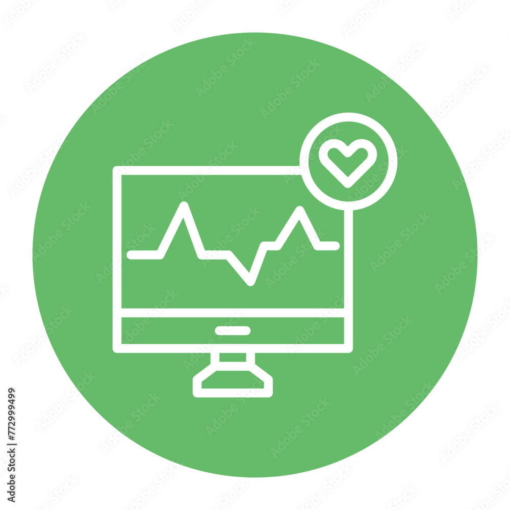 Health Monitoring icon vector image. Can be used for Elderly Care. Health Monitoring icon vector image. Can be used for Elderly Care.