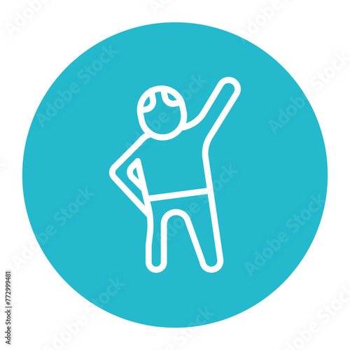 Gentle Exercise icon vector image. Can be used for Elderly Care.