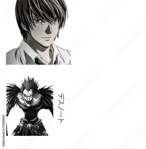 Cuadro en lienzo death note anime t-shirt design