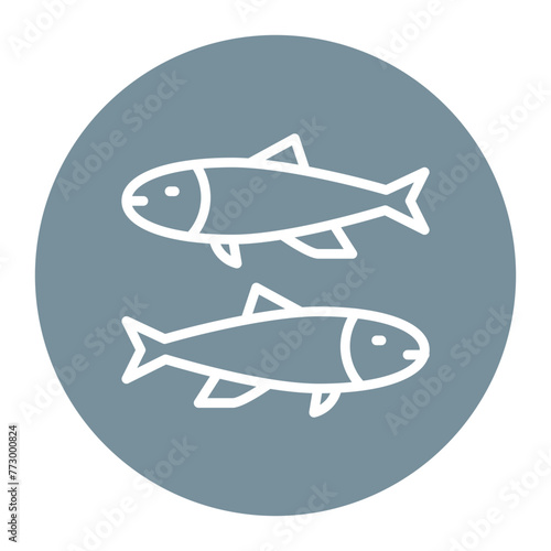 Anchovy icon vector image. Can be used for Fish and Seafood.