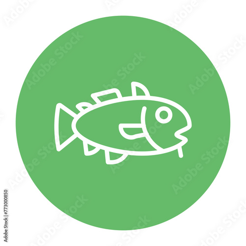 Cod icon vector image. Can be used for Fish and Seafood.
