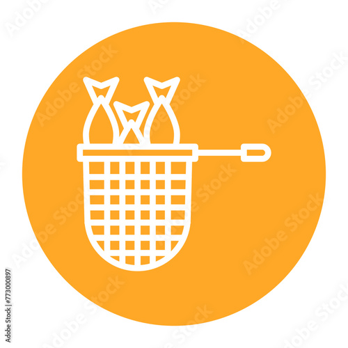 Fish Net icon vector image. Can be used for Fish and Seafood.