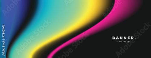 Abstract blurred wavy gradient mesh background. Modern vibrant color gradation backdrop. Suitable for poster, banner, cover, presentation, or leaflet.