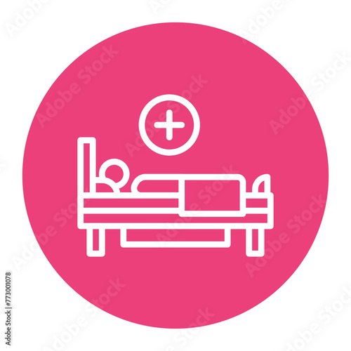 Bedridden Person icon vector image. Can be used for Tuberculosis.