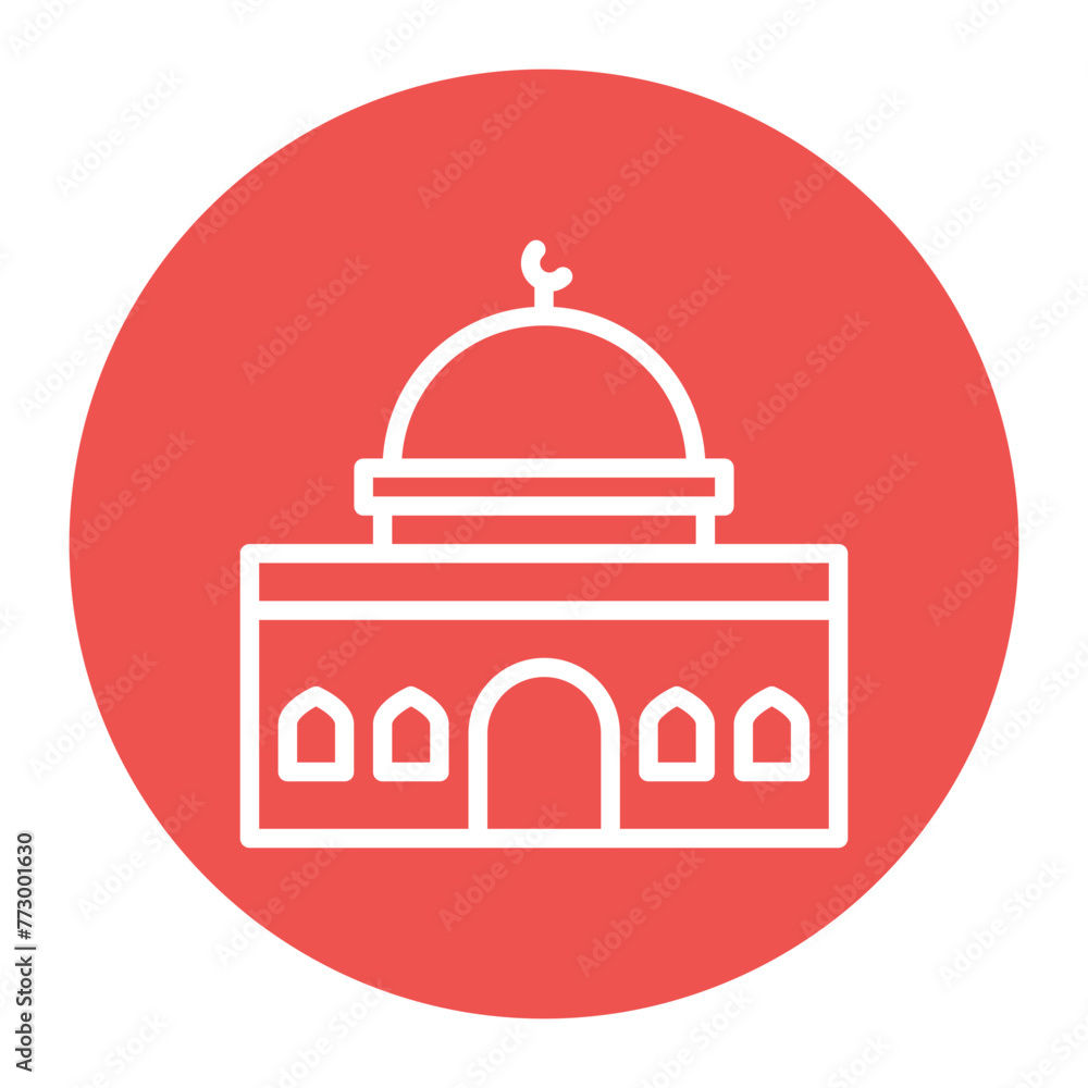 Dome of the Rock icon vector image. Can be used for Islamic New Year. Dome of the Rock icon vector image. Can be used for Islamic New Year.