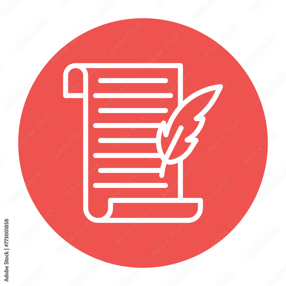Scroll and Quill icon vector image. Can be used for Islamic New Year. Scroll and Quill icon vector image. Can be used for Islamic New Year.