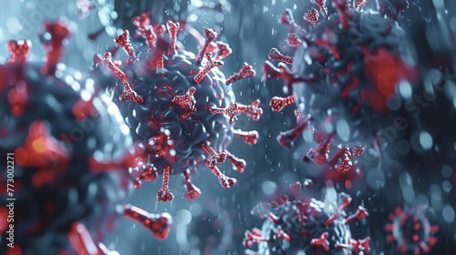 Viruses Close-up, Medical Research and Healthcare