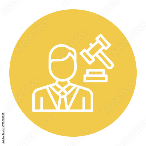 Attorney icon vector image. Can be used for Legal Services.