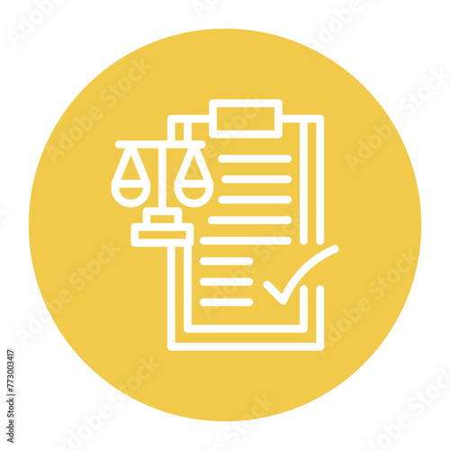 Legal Compliance icon vector image. Can be used for Legal Services.