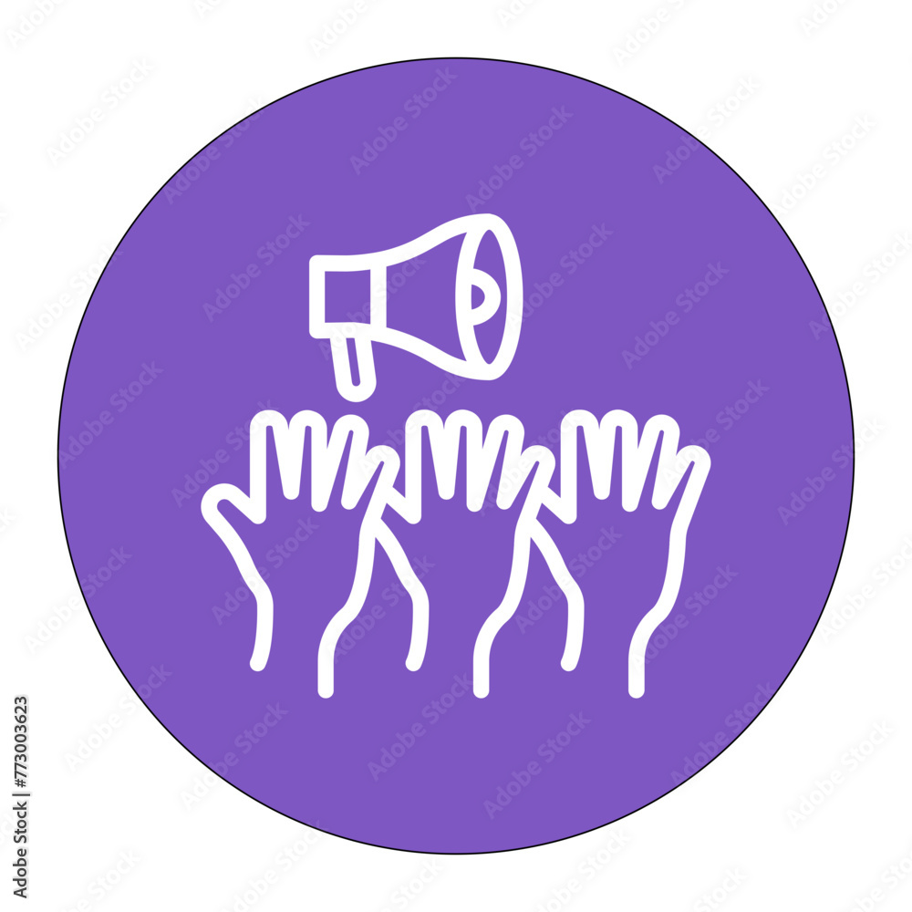 Obraz premium Democracy icon vector image. Can be used for Protesting and Civil Disobedience.