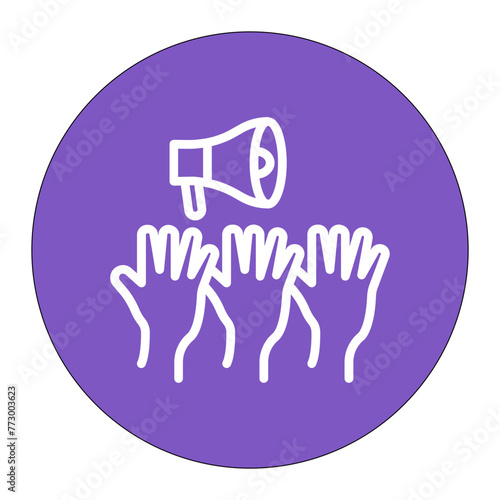 Democracy icon vector image. Can be used for Protesting and Civil Disobedience.