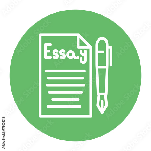 Essay icon vector image. Can be used for Literature.