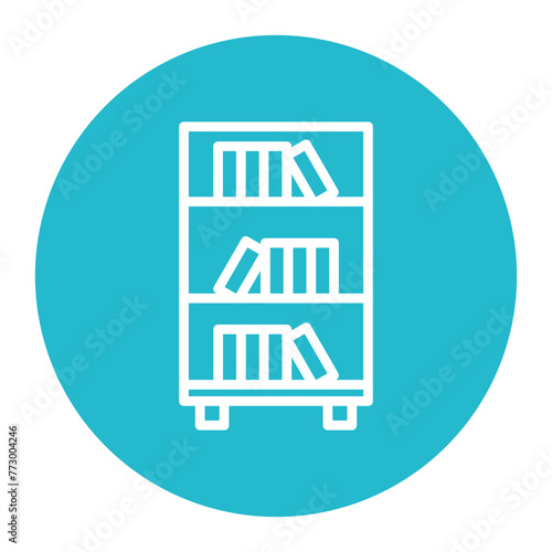 Library icon vector image. Can be used for Literature.