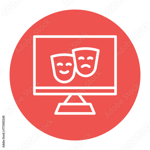 Drama icon vector image. Can be used for Filmmaking.