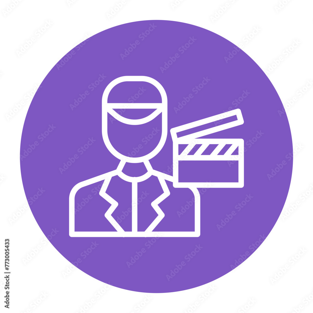 Producer Male icon vector image. Can be used for Filmmaking. Producer Male icon vector image. Can be used for Filmmaking.