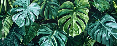 Fresh Leafy Greens A Colorful and Vibrant Tropical Plant Generative AI