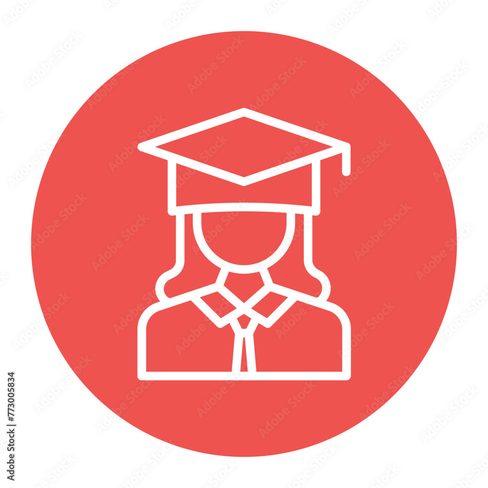 Student Female icon vector image. Can be used for Achievements. Student Female icon vector image. Can be used for Achievements.