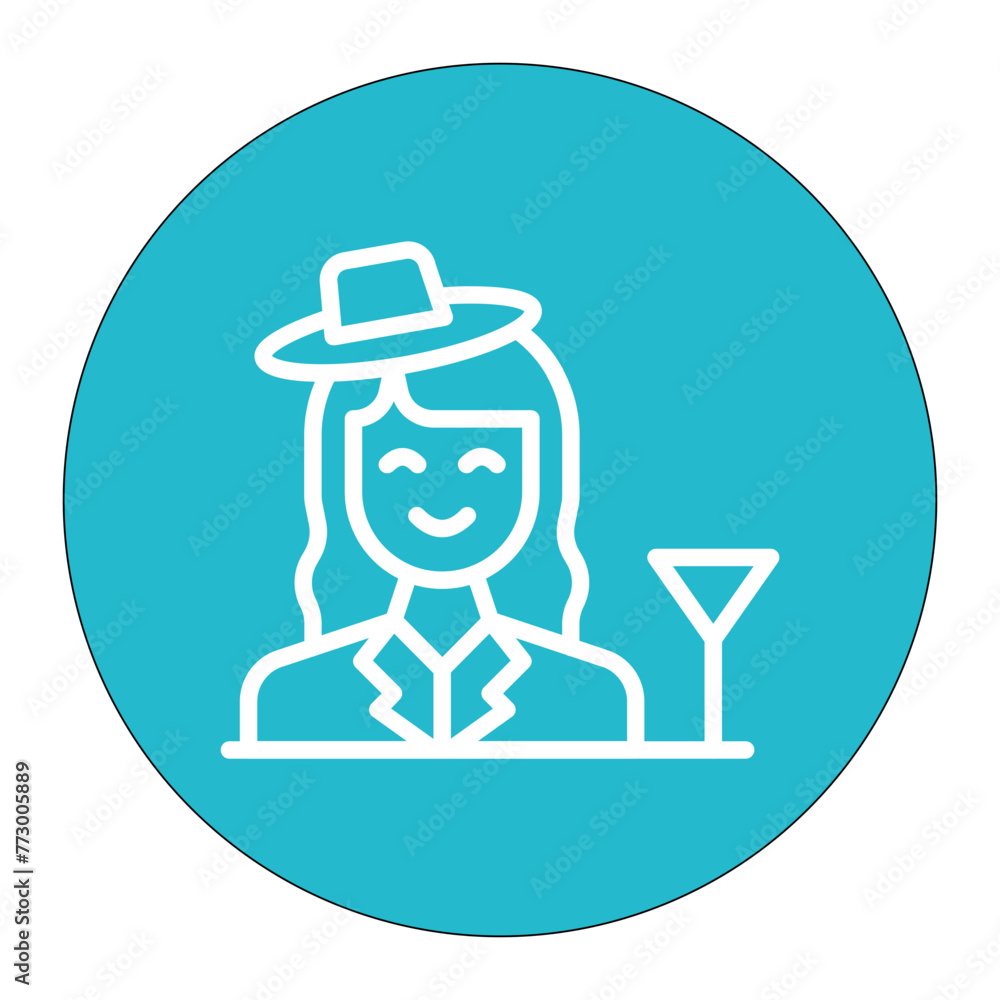 Woman Celebrating icon vector image. Can be used for Achievements. Woman Celebrating icon vector image. Can be used for Achievements.