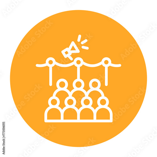 Event Promotion icon vector image. Can be used for Award Events.