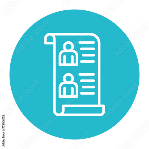 Guest List icon vector image. Can be used for Award Events.
