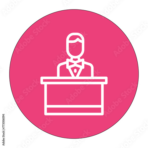 Host Male icon vector image. Can be used for Award Events.