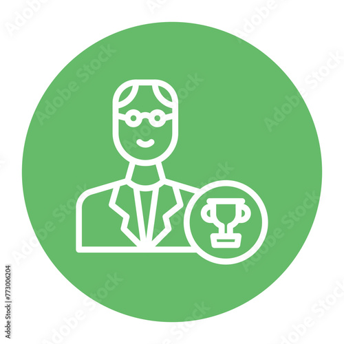 Recipient Male icon vector image. Can be used for Award Events.