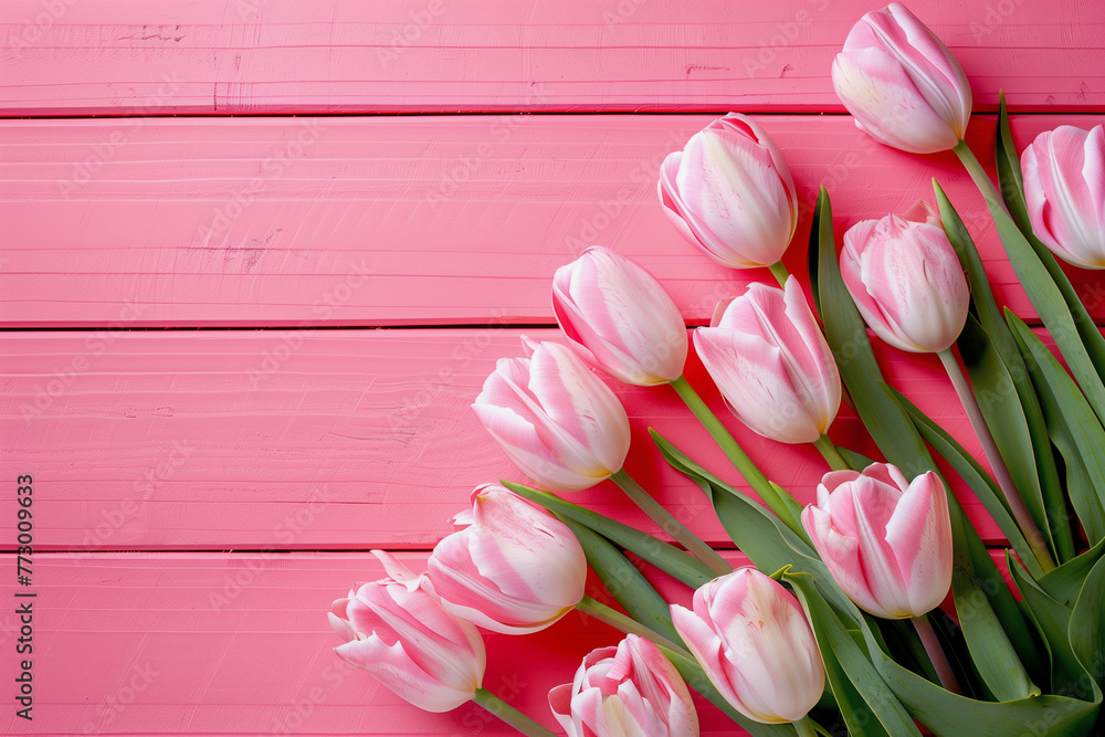 A bouquet of flowers with a variety of colors including red, yellow, and white. The flowers are arranged in a row on a wooden surface. Concept of beauty and freshness A bouquet of flowers with a variety of colors including red, yellow, and white. The flowers are arranged in a row on a wooden surface. Concept of beauty and freshness
