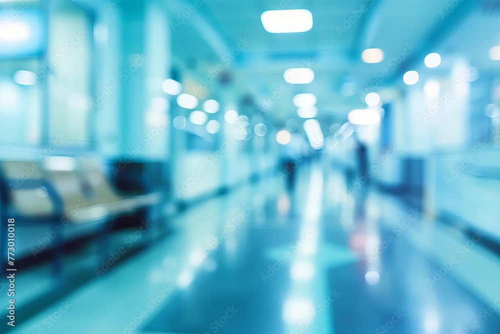 Blurred Hospital Interior, Abstract Medical Background with Soft Focus Blurred Hospital Interior, Abstract Medical Background with Soft Focus